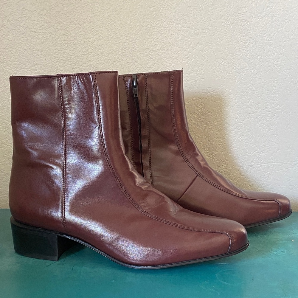 Florsheim Brown Leather Ankle Boots men’s size 11.5 - Picture 2 of 14